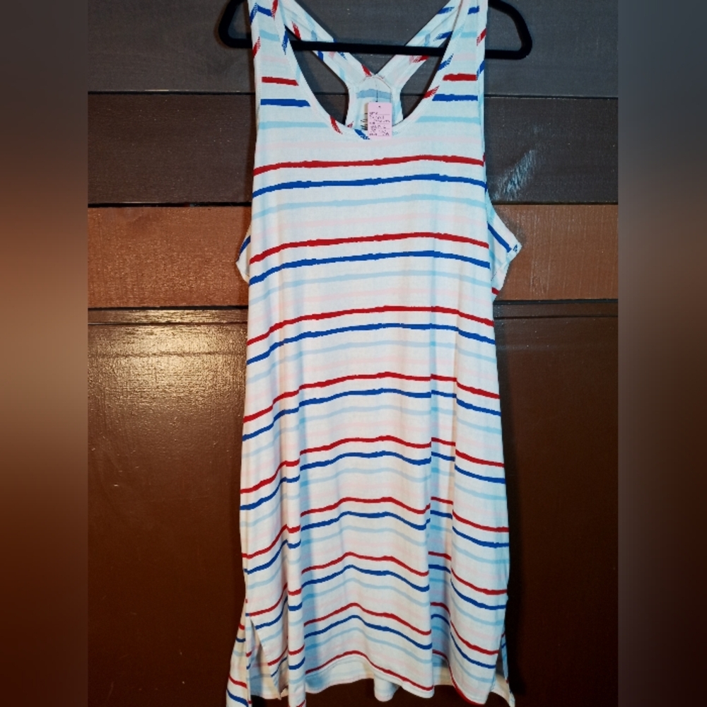 Secret Treasures Multiple Sizes Red Wht Blue Striped Nightgown